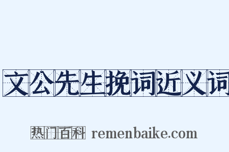 文公先生挽词近义词是什么意思的图片